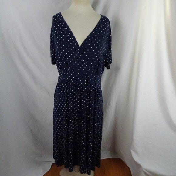 L.L. Bean Women Polka Dots Dress Size 1X REG - Picture 1 of 8